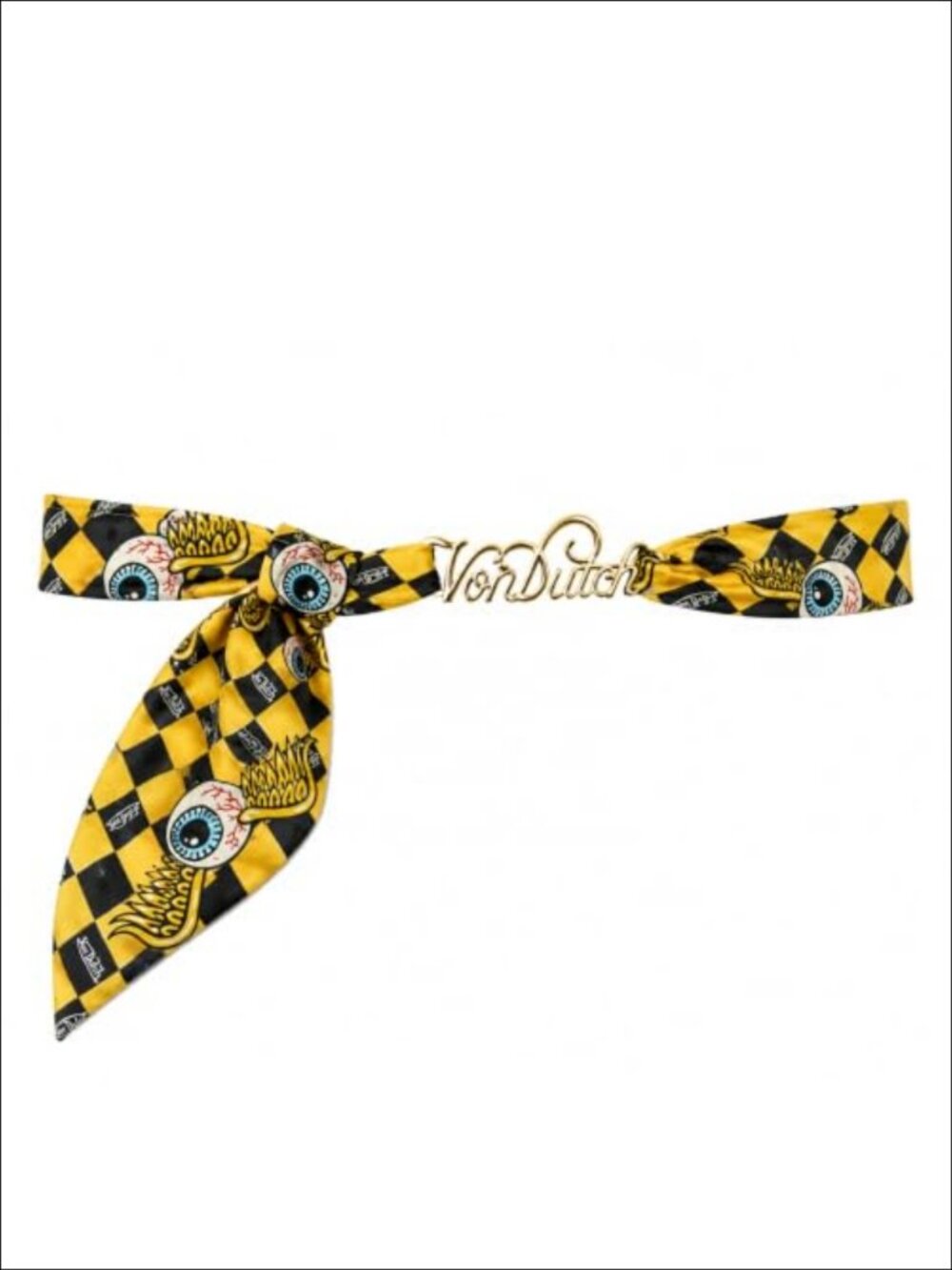 Satin Scarf Wrap Belt Adjustable Logo Buckle Y2K Streetwear Women's Accessory